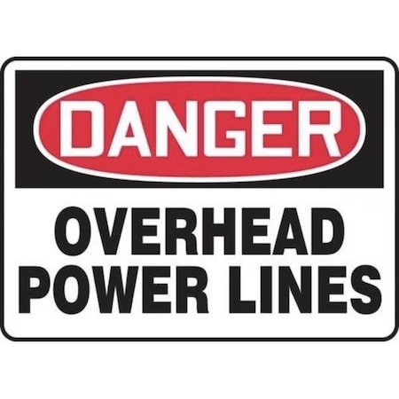 Accuform OSHA DANGER SAFETY SIGN OVERHEAD FRMELC147XT FRMELC147XT
